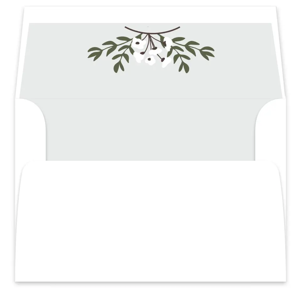 This is a  7⅝" x 7⅞" Envelope Liners (ELA) called Floral Bliss printed in full color