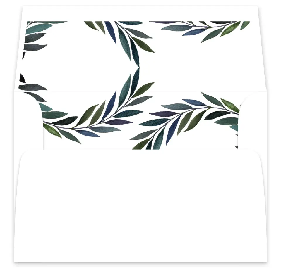 This is a  7⅝" x 7⅞" Envelope Liners (ELA) called Laurel Crown printed in full color