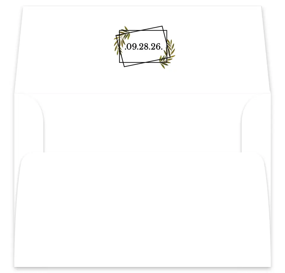 This is a  7⅝" x 7⅞" Envelope Liners (ELA) called Gilded Sage printed in full color