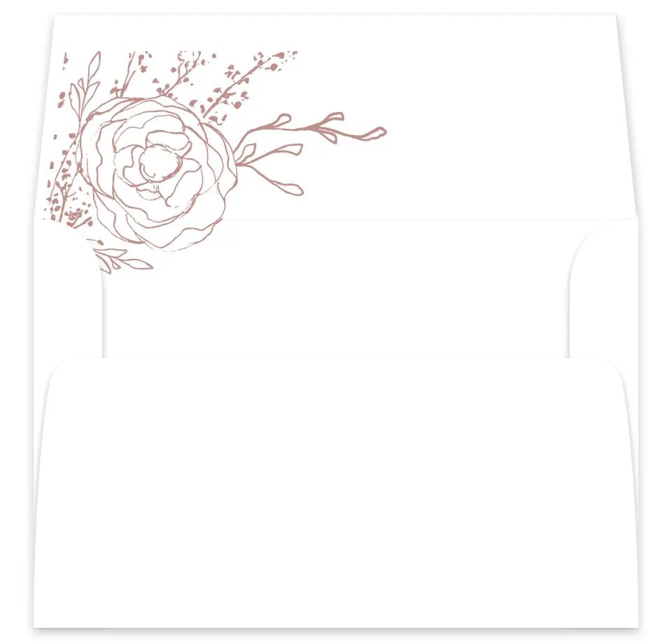 This is a  7⅝" x 7⅞" Envelope Liners (ELA) called Blooming Rose printed in full color