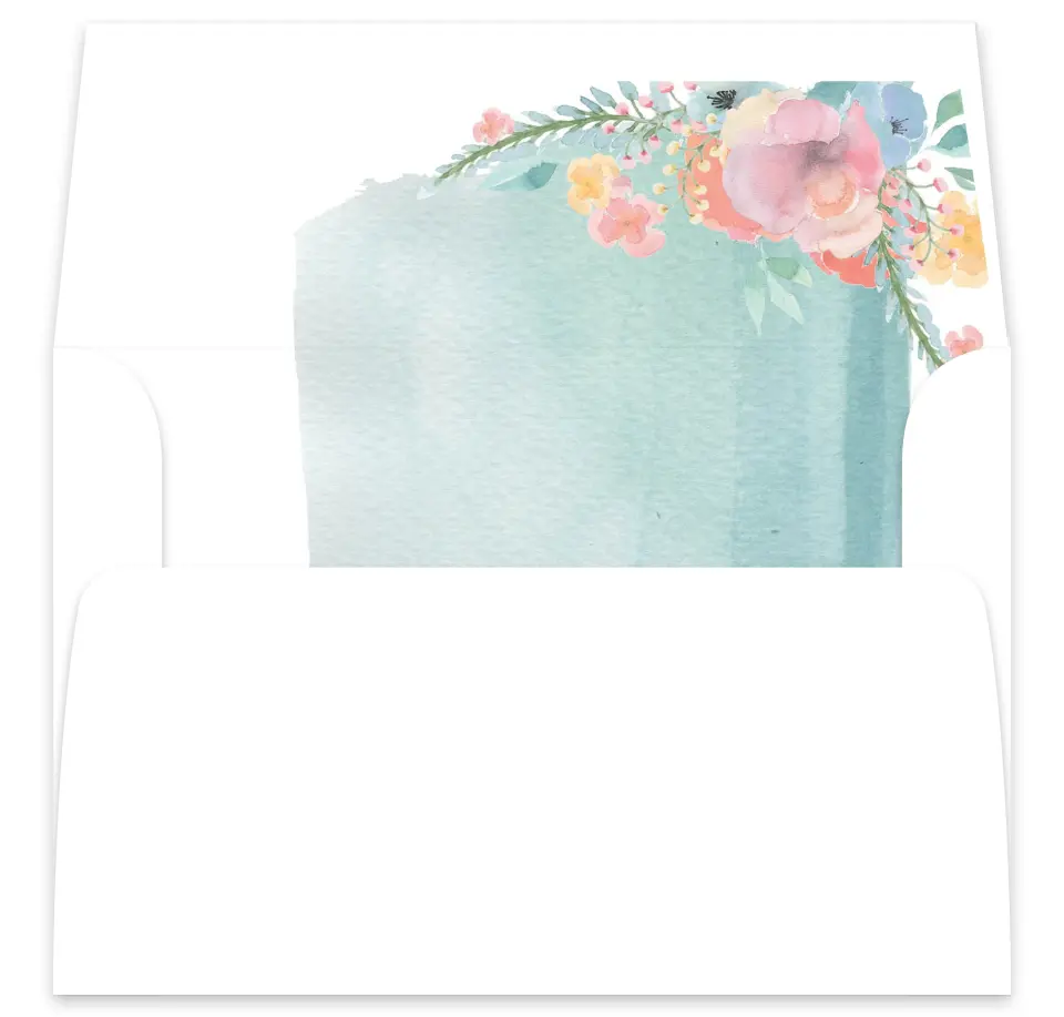 This is a  7⅝" x 7⅞" Envelope Liners (ELA) called Joyful Medley printed in full color