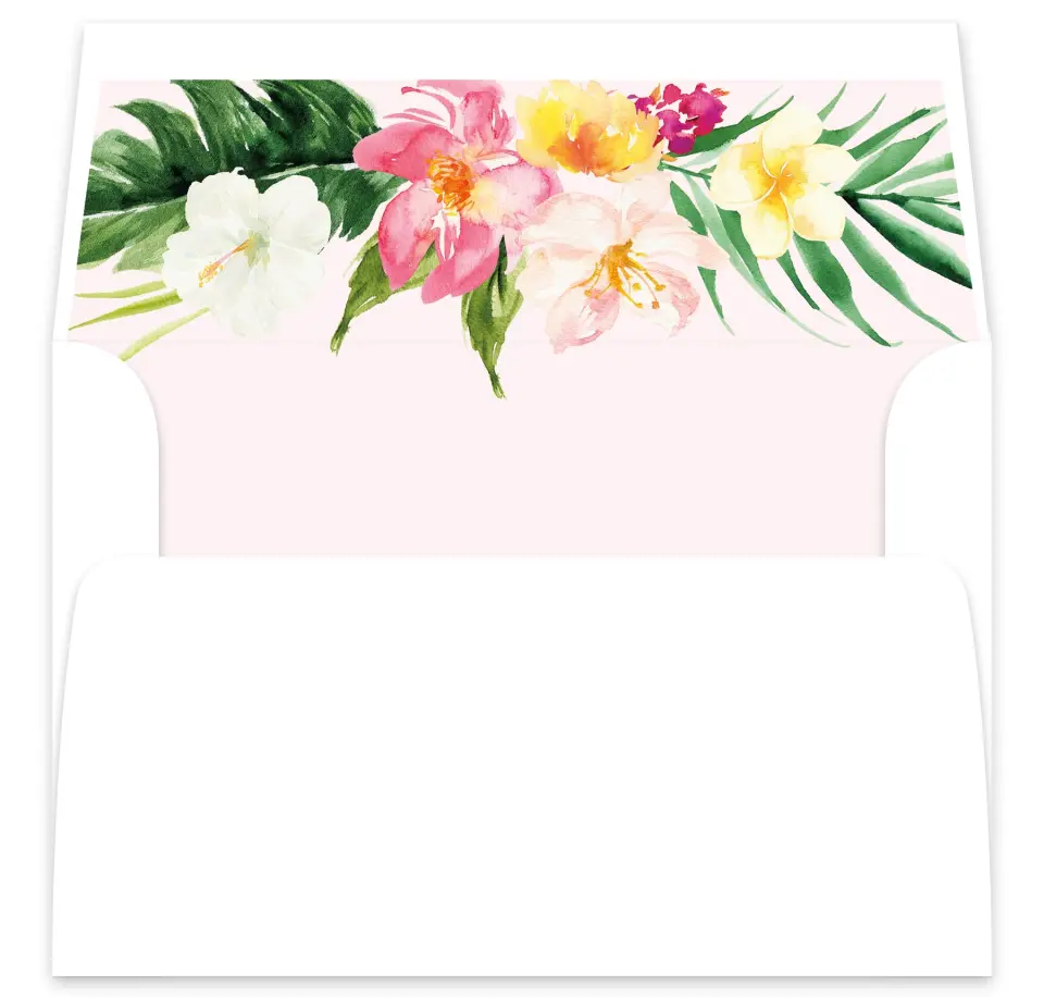 This is a  7⅝" x 7⅞" Envelope Liners (ELA) called Paradise of Love printed in full color