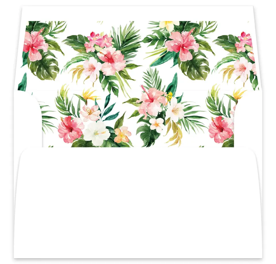 This is a  7⅝" x 7⅞" Envelope Liners (ELA) called Perfect Paradise printed in full color