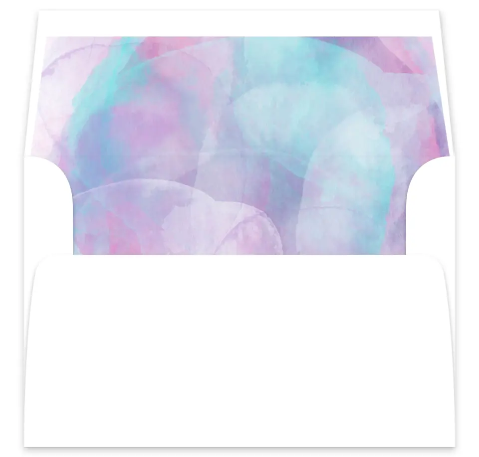 This is a  7⅝" x 7⅞" Envelope Liners (ELA) called Joyful Enchantment printed in full color