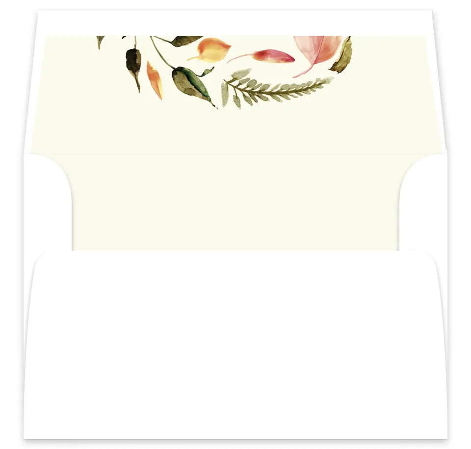 This is a  7⅝" x 7⅞" Envelope Liners (ELA) called Faintly Fall printed in full color