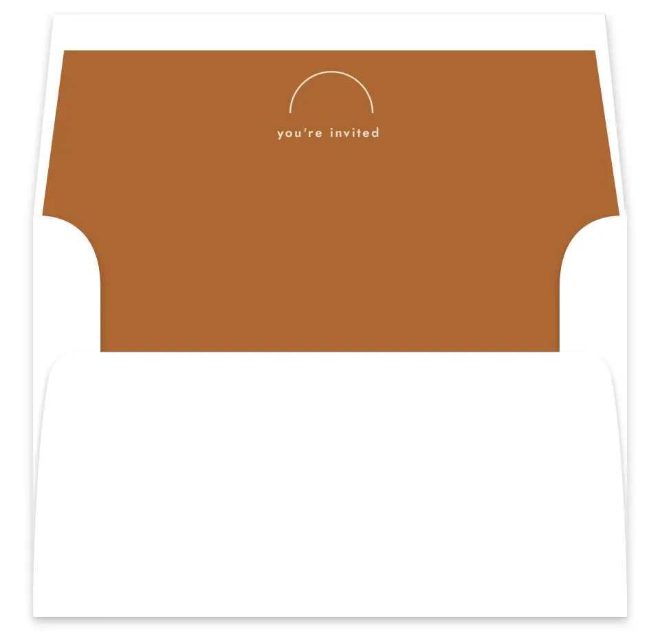 This is a  7⅝" x 7⅞" Envelope Liners (ELA) called Our Beginning printed in full color
