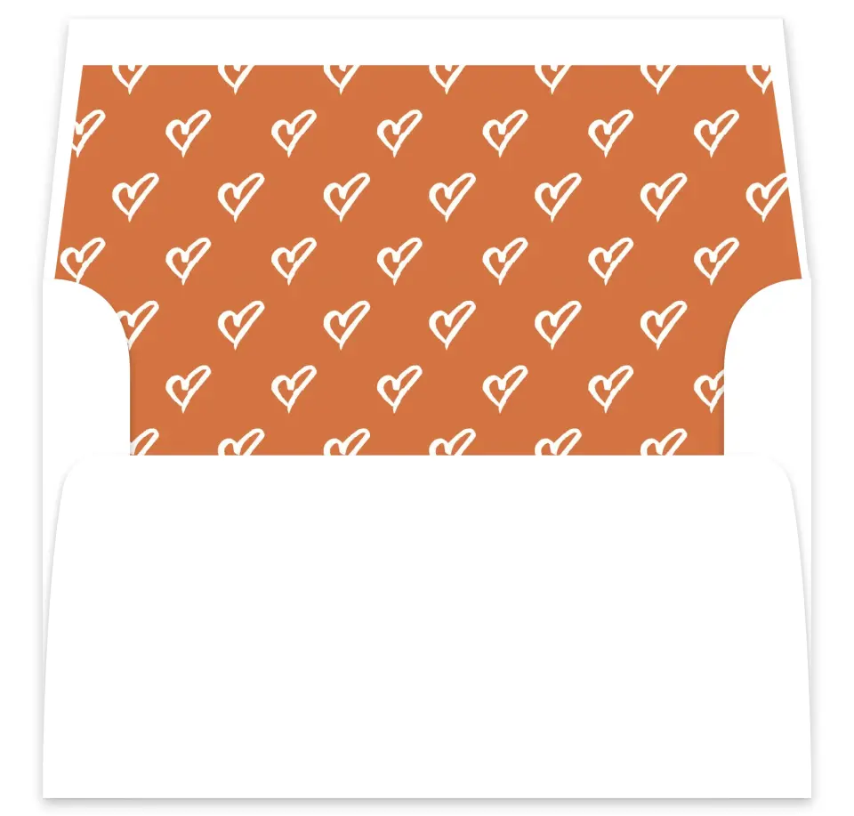 This is a  7⅝" x 7⅞" Envelope Liners (ELA) called Celebrate Love printed in full color