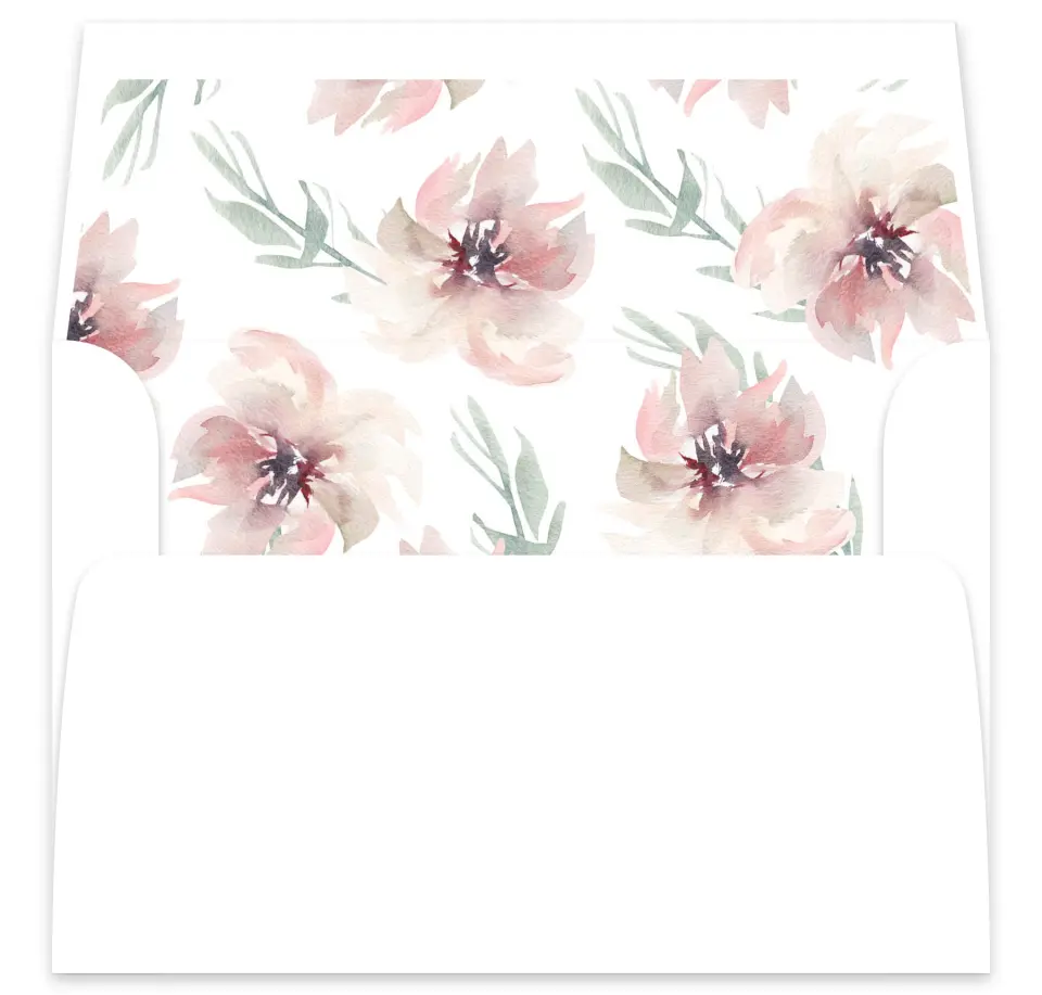 This is a  7⅝" x 7⅞" Envelope Liners (ELA) called Soft Florals printed in full color