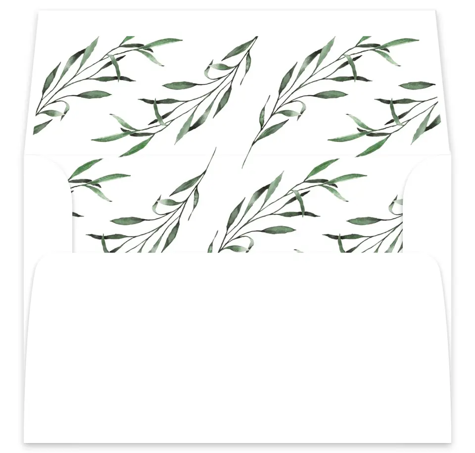 This is a  7⅝" x 7⅞" Envelope Liners (ELA) called Tender Twig printed in full color