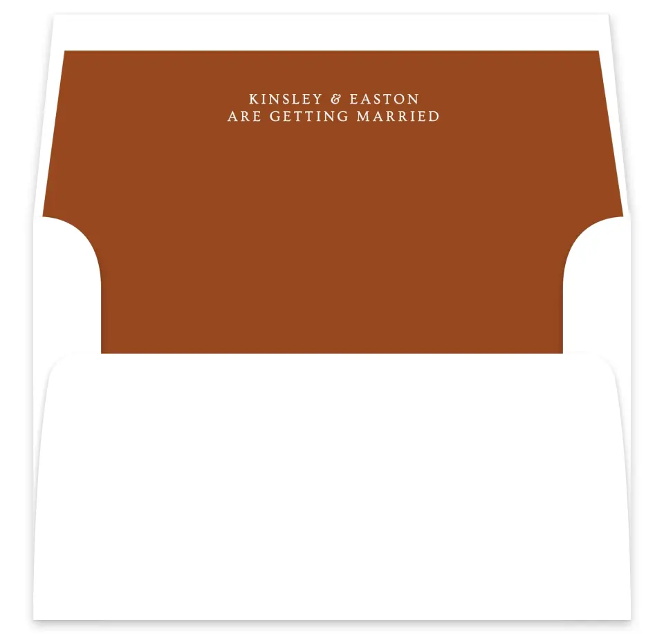This is a  7⅝" x 7⅞" Envelope Liners (ELA) called Cornerstone of Love printed in full color