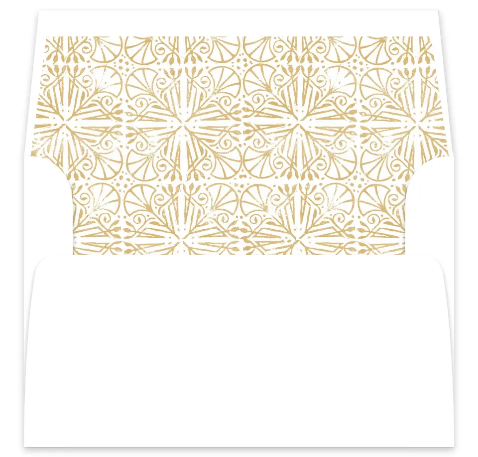 This is a  7⅝" x 7⅞" Envelope Liners (ELA) called Decorated Luxury printed in full color