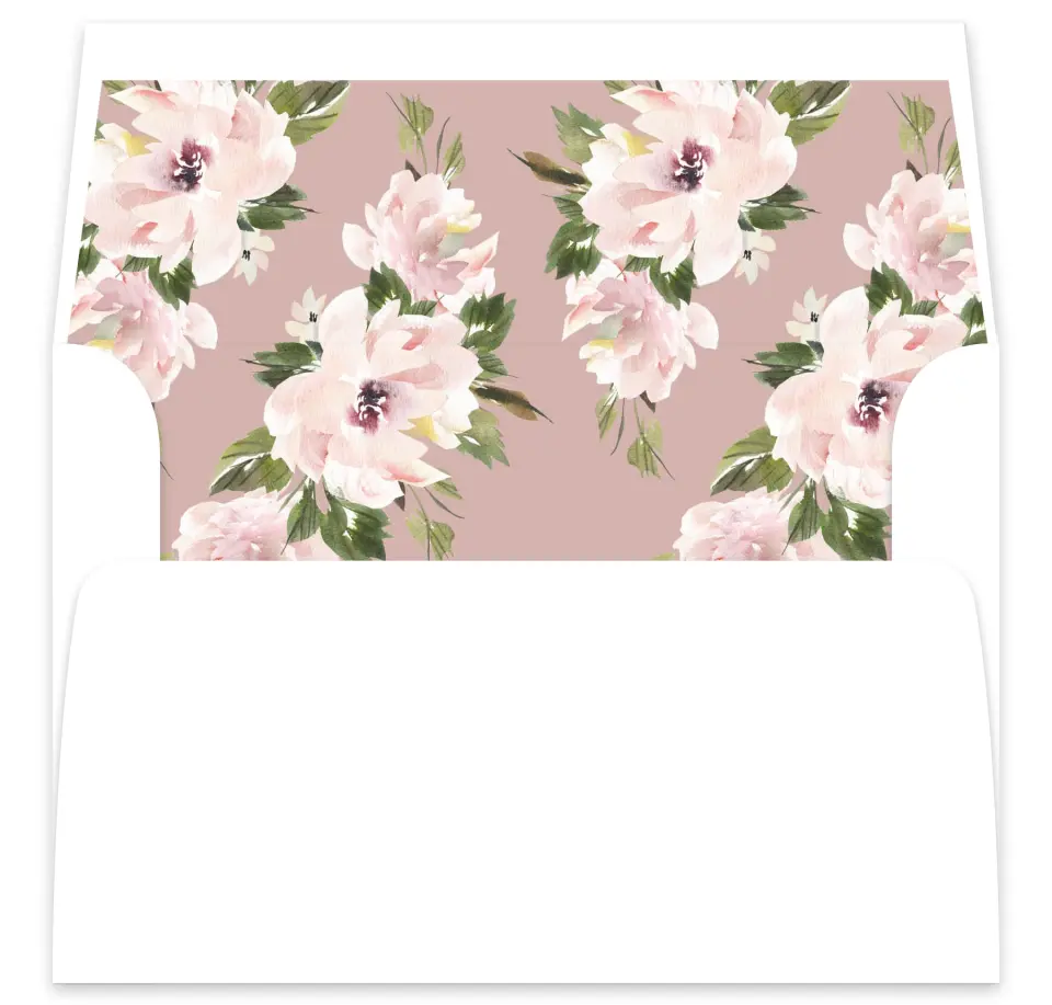 This is a  7⅝" x 7⅞" Envelope Liners (ELA) called Sweet Floral printed in full color