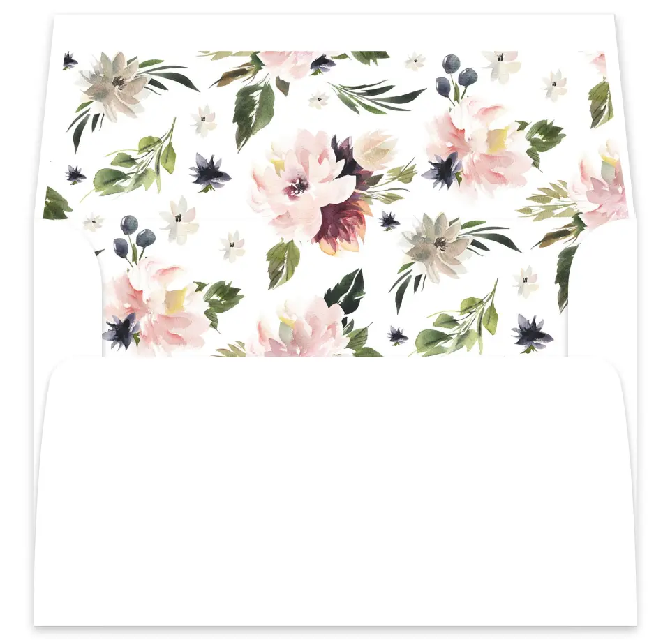 This is a  7⅝" x 7⅞" Envelope Liners (ELA) called Natural Floral printed in full color