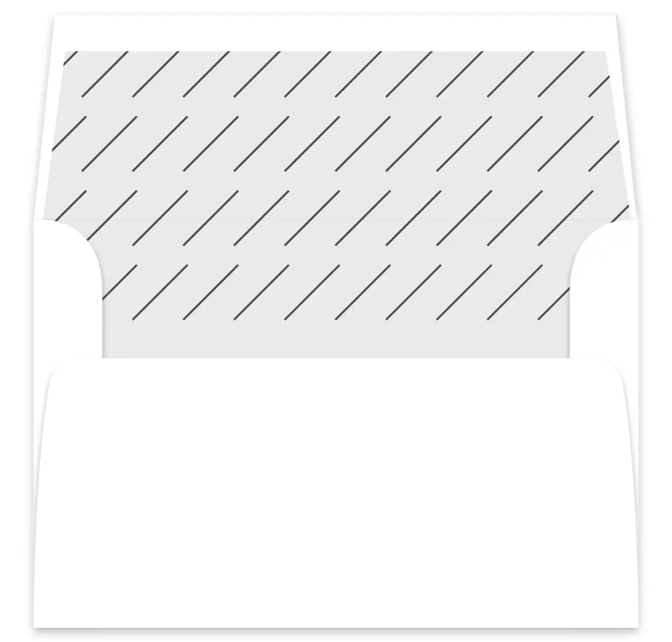 This is a  7⅝" x 7⅞" Envelope Liners (ELA) called Initial Hush printed in full color