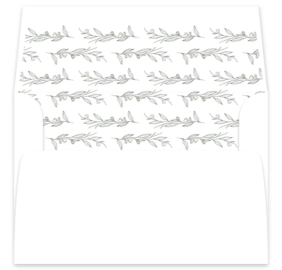 This is a  7⅝" x 7⅞" Envelope Liners (ELA) called Sweet & Neat printed in full color