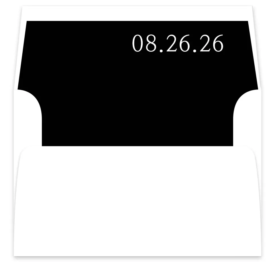 This is a  7⅝" x 7⅞" Envelope Liners (ELA) called Bold Composition printed in full color