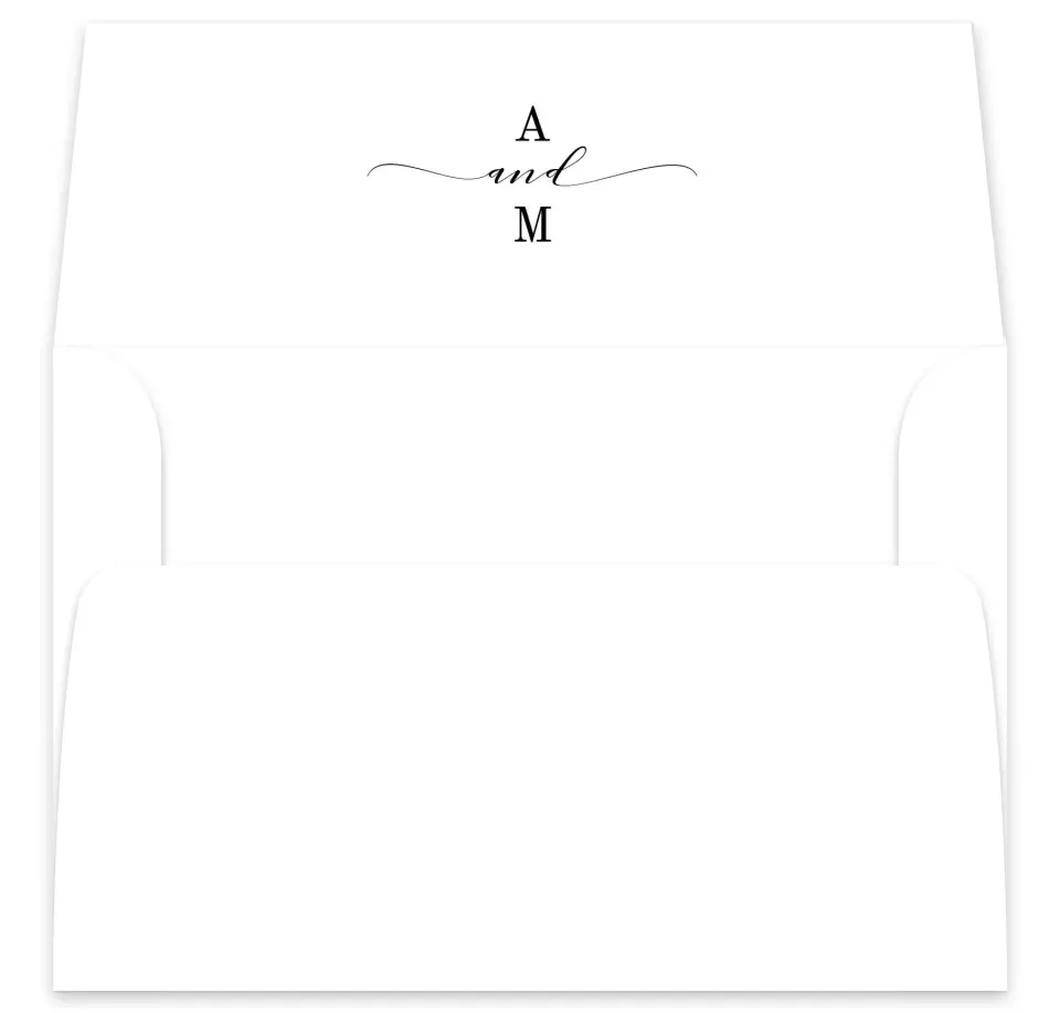 This is a  7⅝" x 7⅞" Envelope Liners (ELA) called Classy Type printed in full color