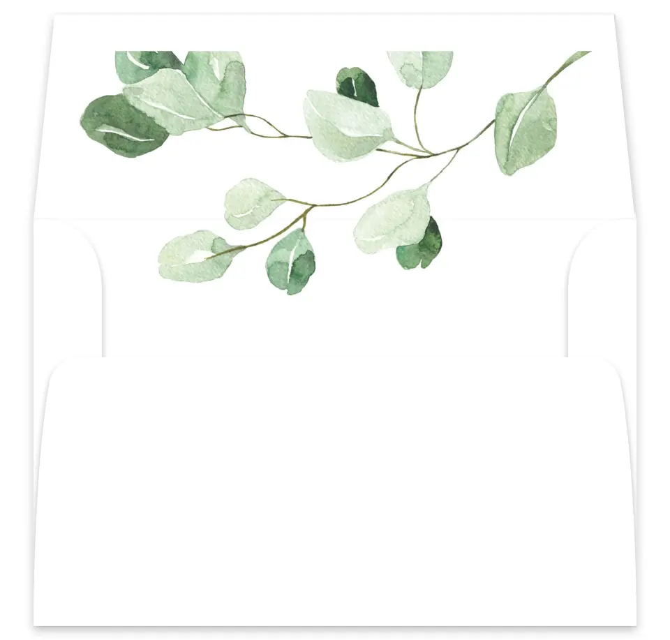 This is a  7⅝" x 7⅞" Envelope Liners (ELA) called Sweet Greenery printed in full color