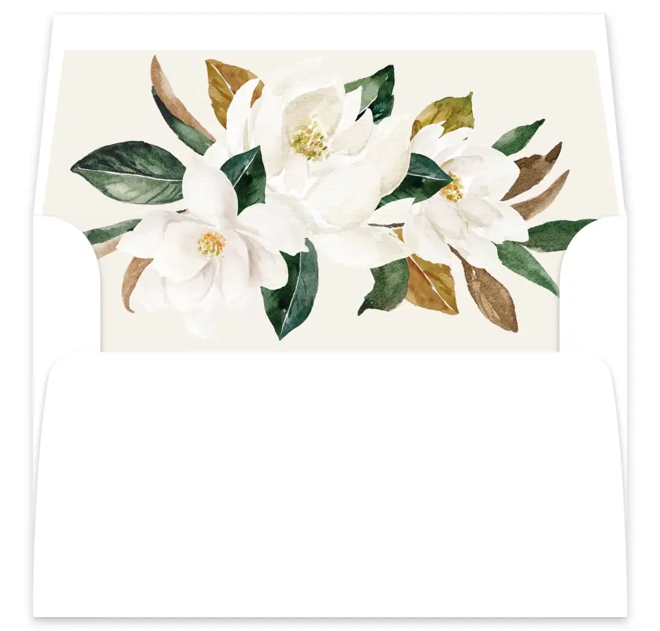This is a  7⅝" x 7⅞" Envelope Liners (ELA) called Soft Magnolia printed in full color