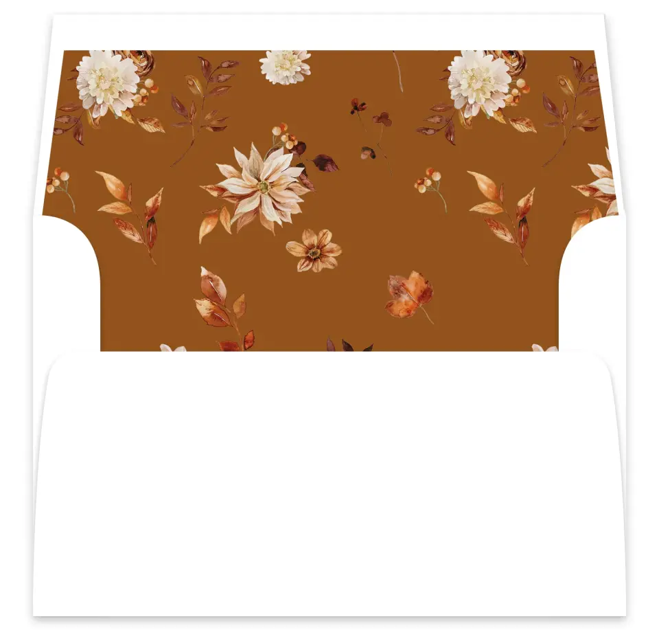 This is a  7⅝" x 7⅞" Envelope Liners (ELA) called Country Blooms printed in full color