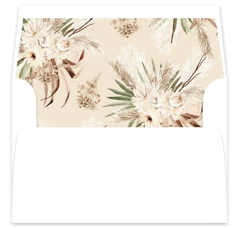 This is a  7⅝" x 7⅞" Envelope Liners (ELA) called Natural Boho printed in full color