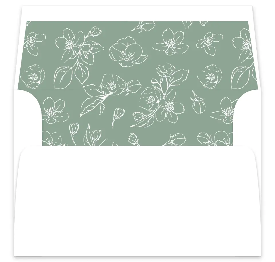 This is a  7⅝" x 7⅞" Envelope Liners (ELA) called Blossoming Arch printed in full color