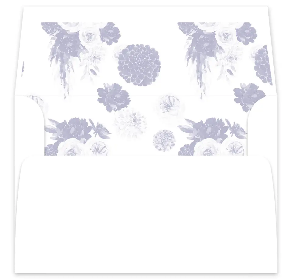 This is a  7⅝" x 7⅞" Envelope Liners (ELA) called Sweet Botanical printed in full color