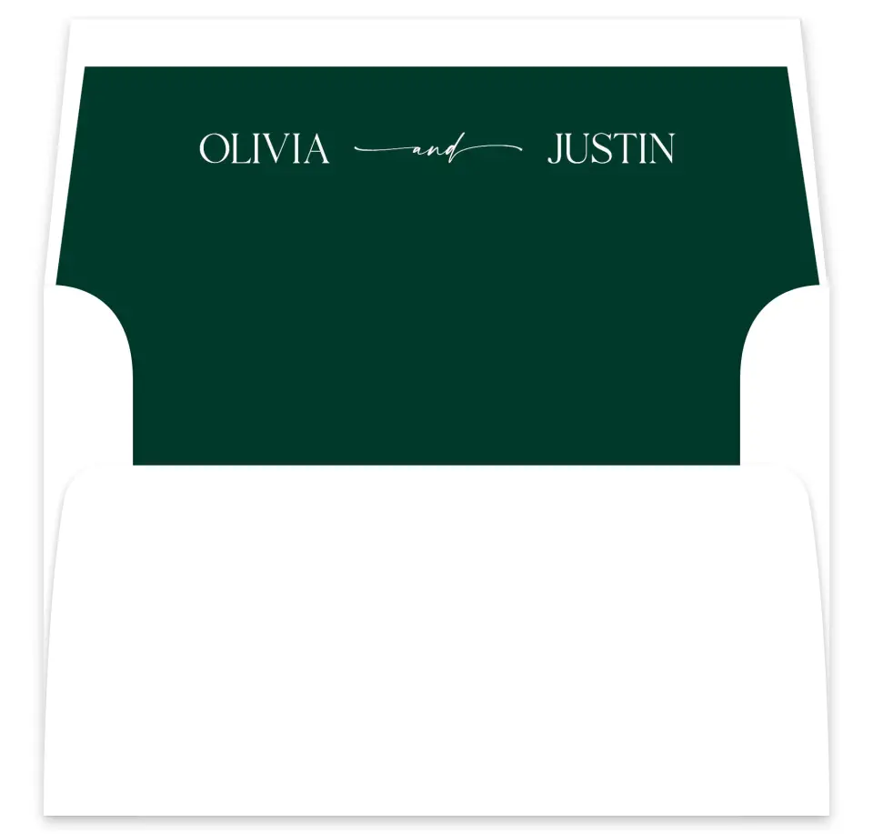 This is a  7⅝" x 7⅞" Envelope Liners (ELA) called The Olivia printed in full color