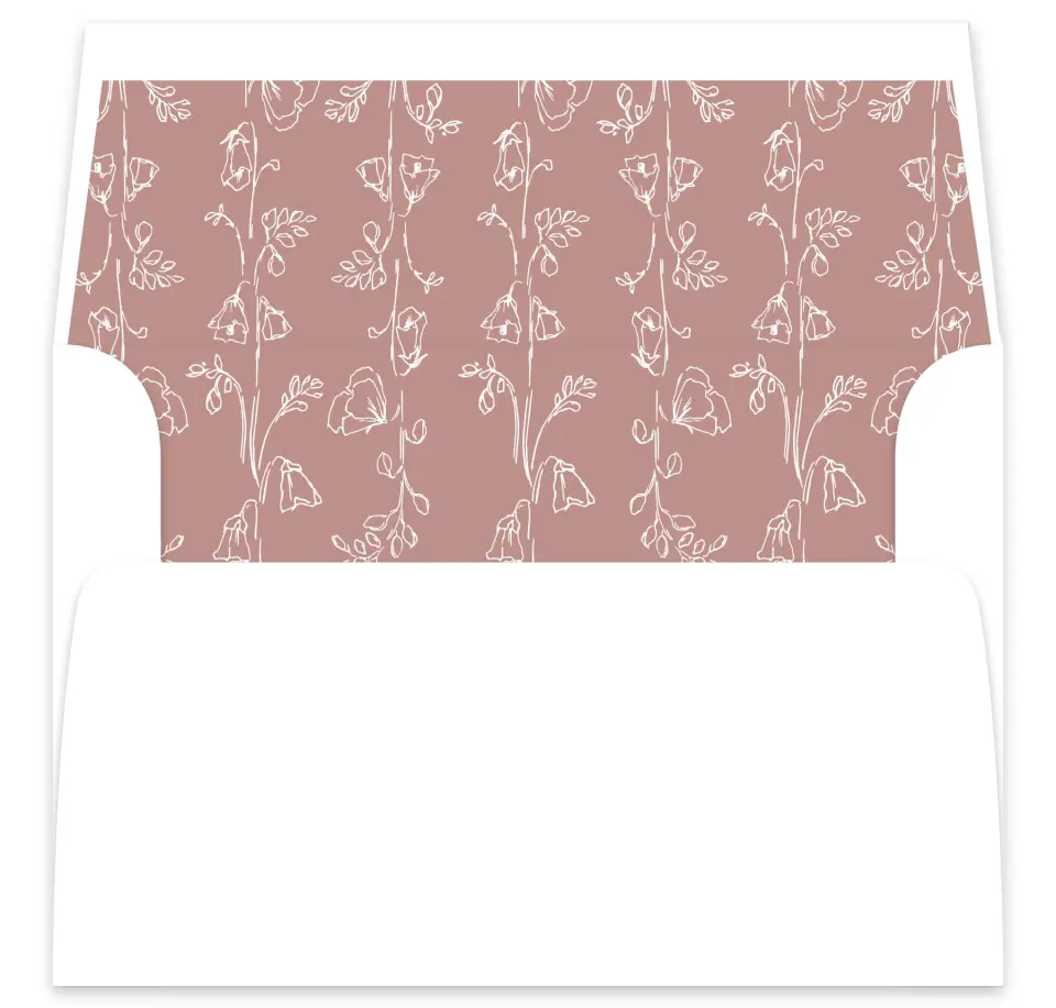 This is a  7⅝" x 7⅞" Envelope Liners (ELA) called Cute + Charming printed in full color