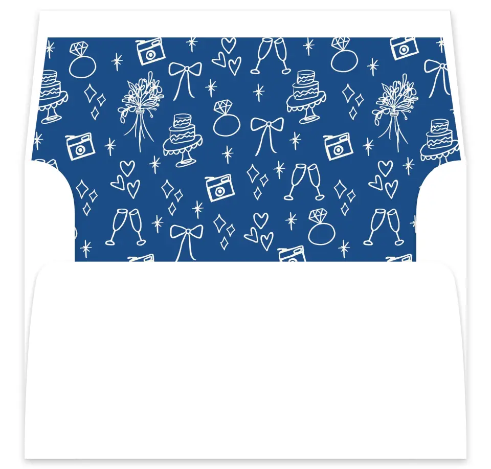 This is a  7⅝" x 7⅞" Envelope Liners (ELA) called Drawn To You printed in full color