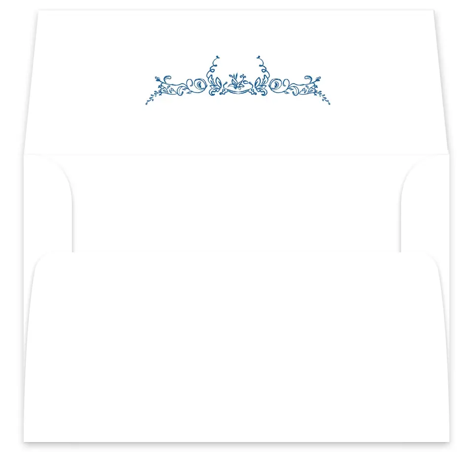 This is a  7⅝" x 7⅞" Envelope Liners (ELA) called Ornamental Elegance printed in full color