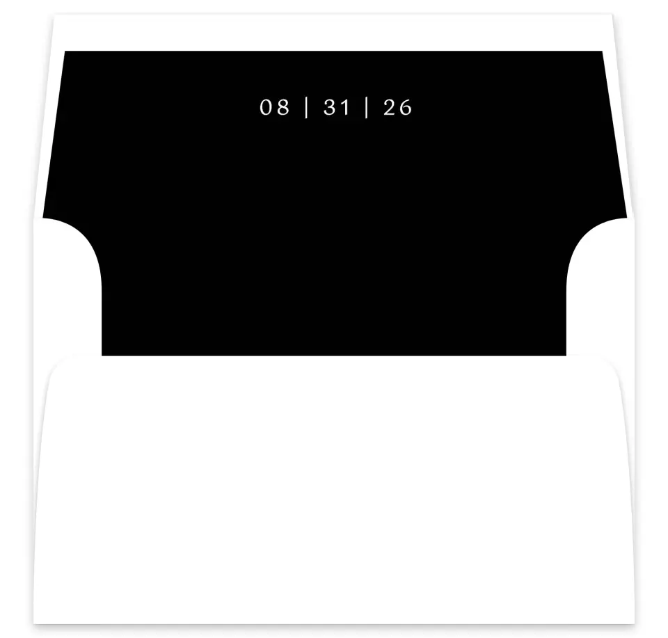 This is a  7⅝" x 7⅞" Envelope Liners (ELA) called Scripted Love printed in full color