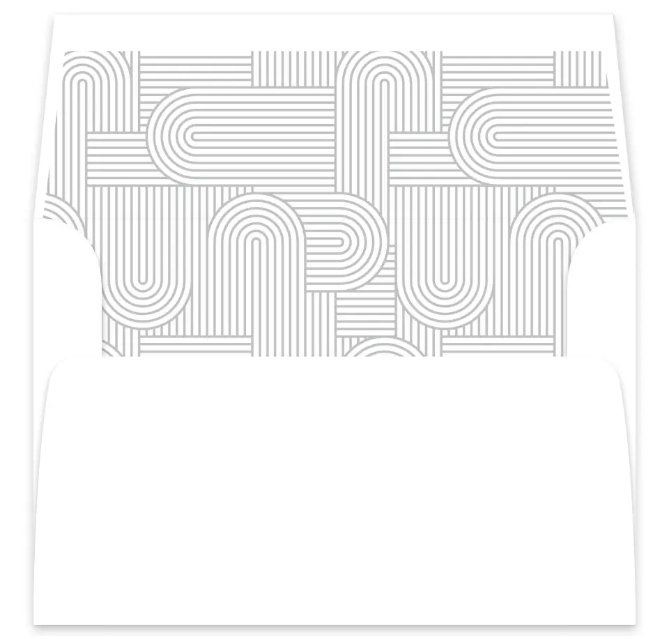 This is a  7⅝" x 7⅞" Envelope Liners (ELA) called Geometric Elegance printed in full color