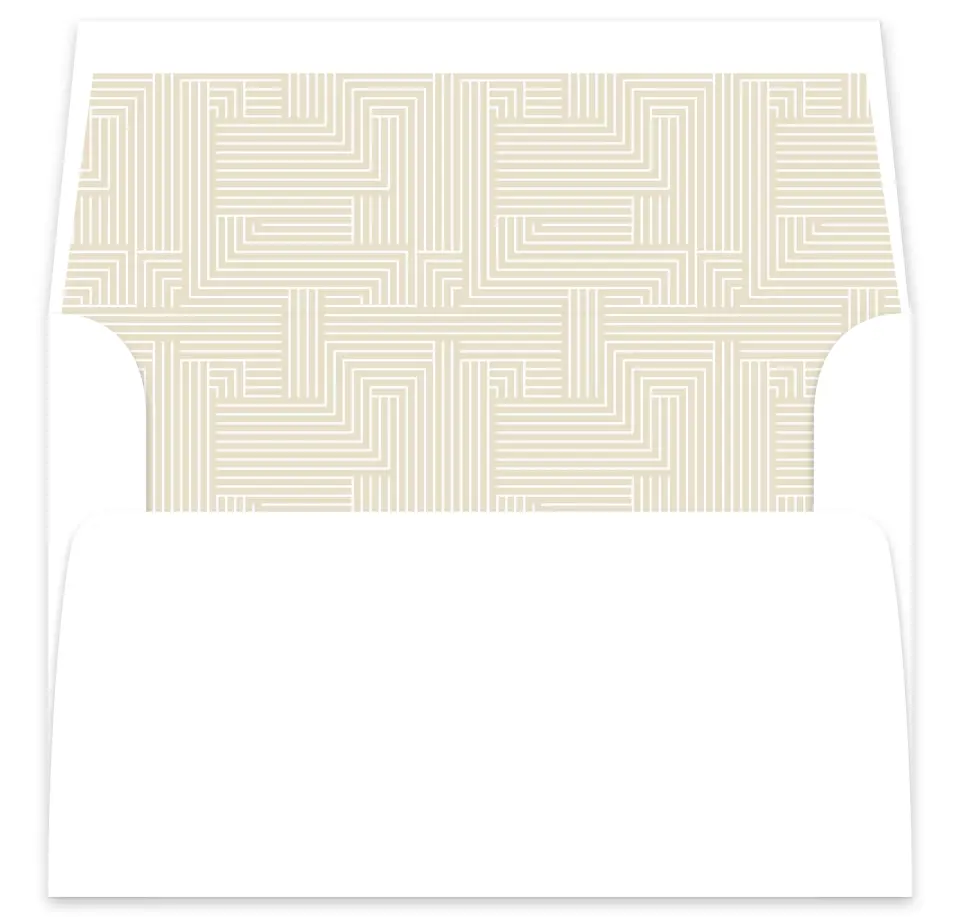 This is a  7⅝" x 7⅞" Envelope Liners (ELA) called Love Maze printed in full color