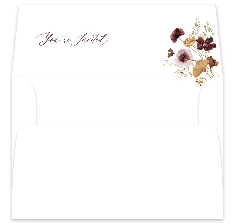 This is a  7⅝" x 7⅞" Envelope Liners (ELA) called Harvest Meadows printed in full color