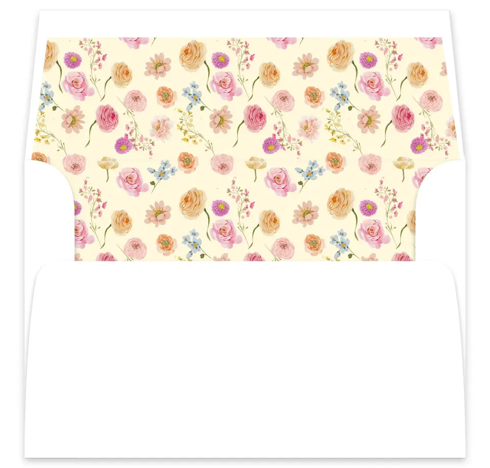 This is a  7⅝" x 7⅞" Envelope Liners (ELA) called The Florence printed in full color