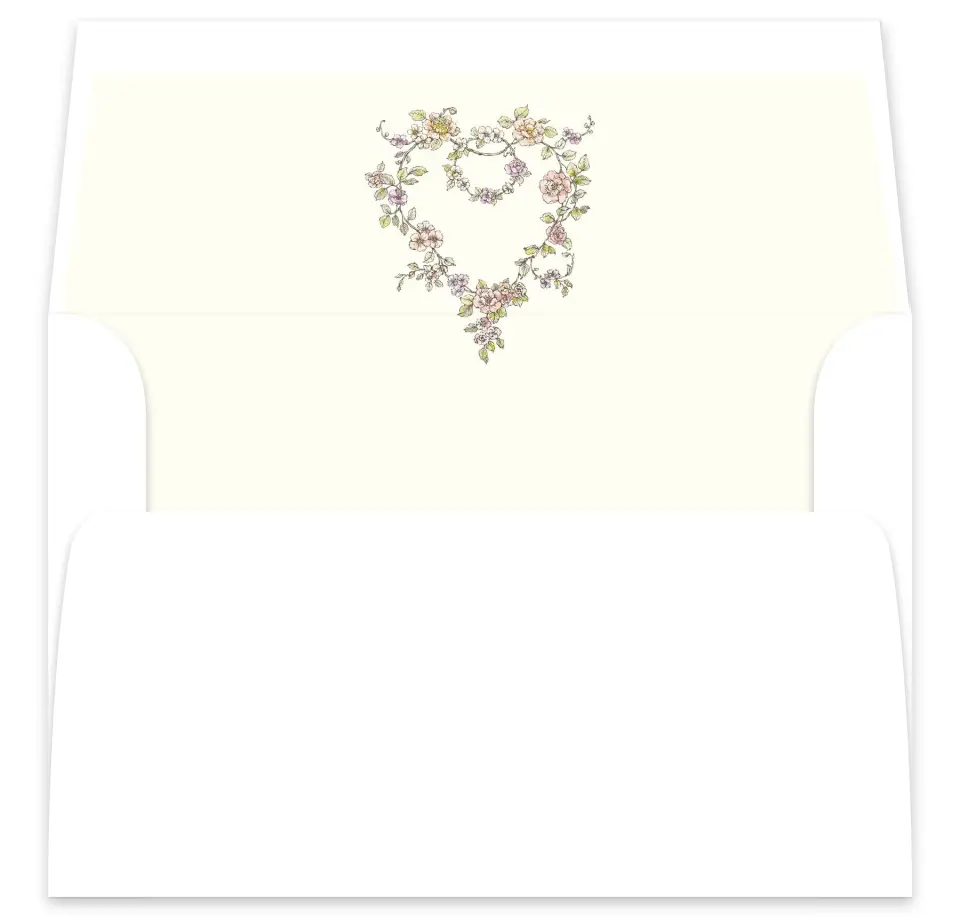 This is a  7⅝" x 7⅞" Envelope Liners (ELA) called Ever After printed in full color