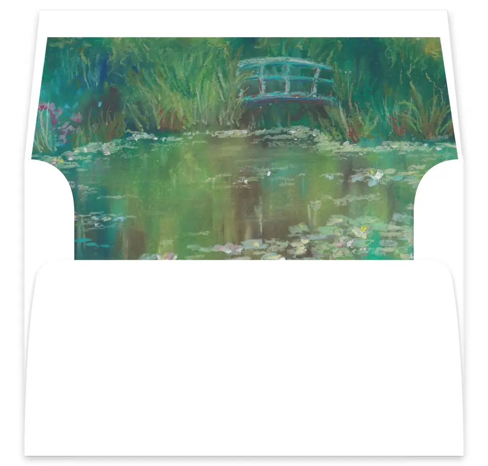This is a  7⅝" x 7⅞" Envelope Liners (ELA) called Bridge To Love printed in full color