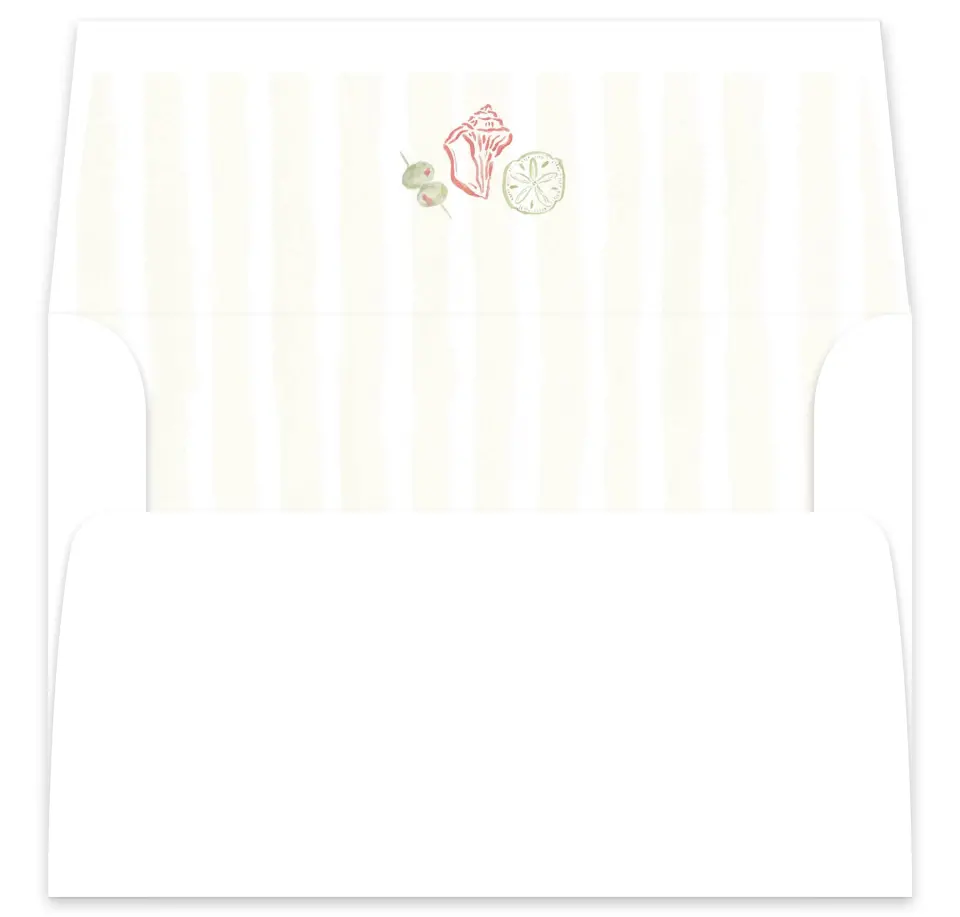 This is a  7⅝" x 7⅞" Envelope Liners (ELA) called Positano Daydream printed in full color