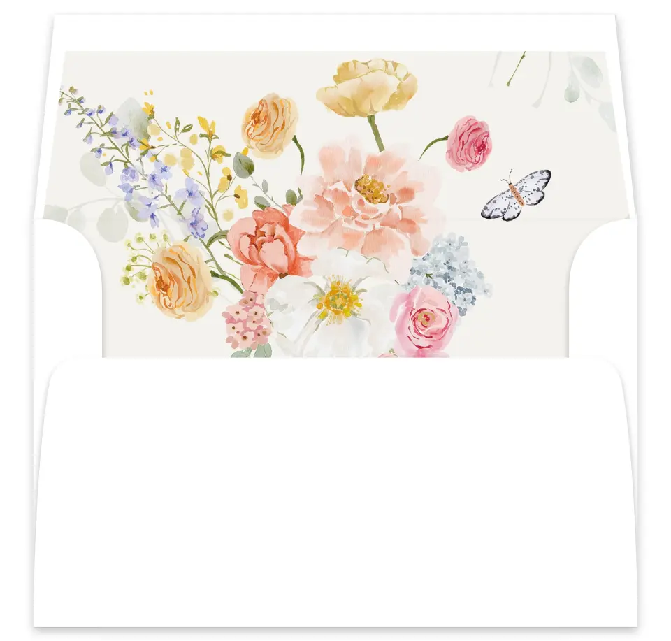 This is a  7⅝" x 7⅞" Envelope Liners (ELA) called Forever Favorite printed in full color