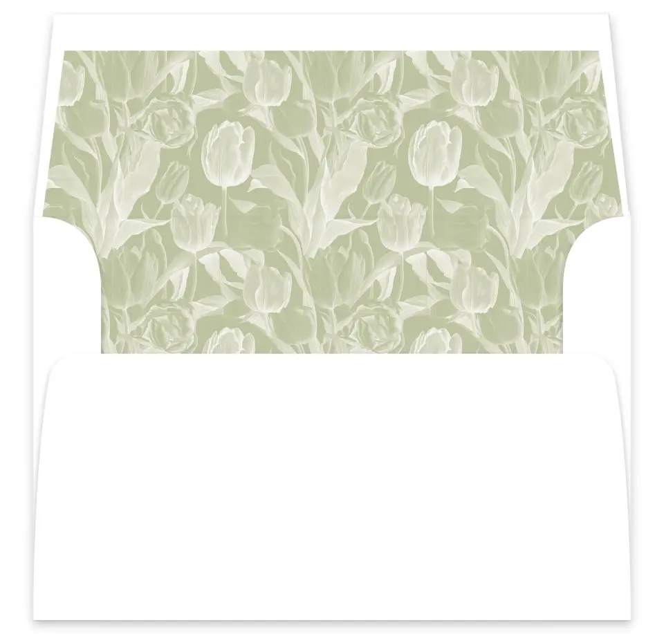 This is a  7⅝" x 7⅞" Envelope Liners (ELA) called Timeless Tulips printed in full color