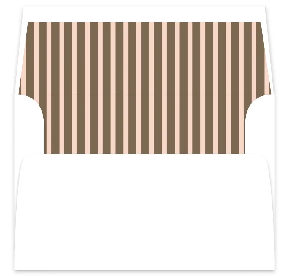 This is a  7⅝" x 7⅞" Envelope Liners (ELA) called Serendipity & Stripes printed in full color