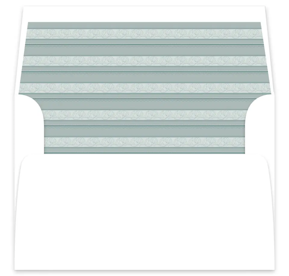 This is a  7⅝" x 7⅞" Envelope Liners (ELA) called Delicate Vintage printed in full color