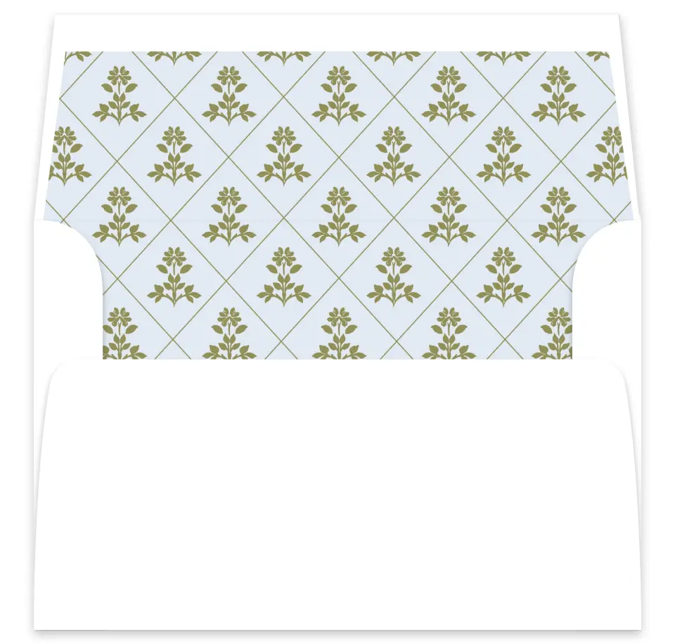 This is a  7⅝" x 7⅞" Envelope Liners (ELA) called Signature Vows printed in full color