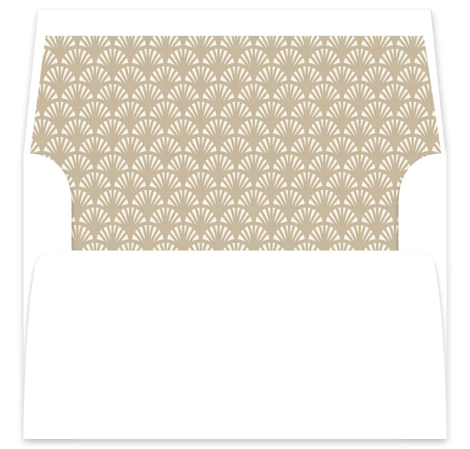 This is a  7⅝" x 7⅞" Envelope Liners (ELA) called Elegant Shell printed in full color