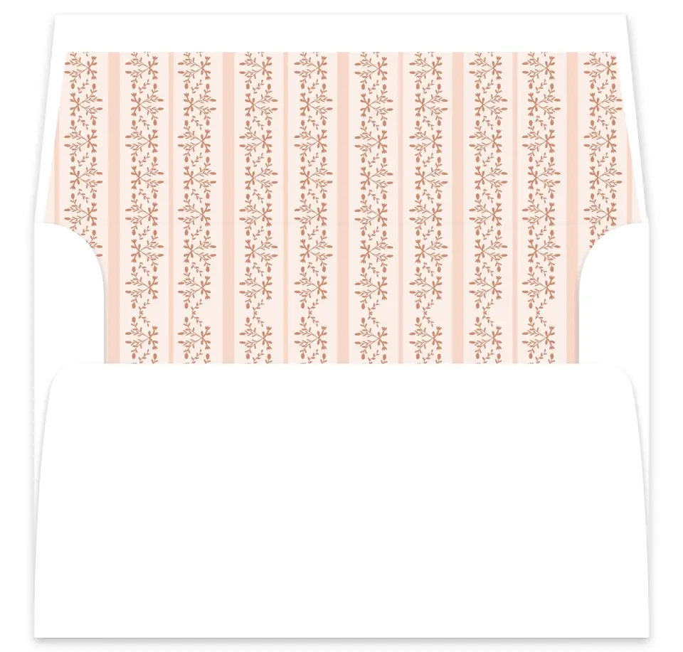 This is a  7⅝" x 7⅞" Envelope Liners (ELA) called Patterned Love printed in full color