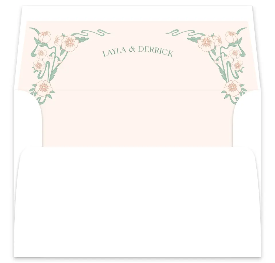 This is a  7⅝" x 7⅞" Envelope Liners (ELA) called Vintage Dream printed in full color