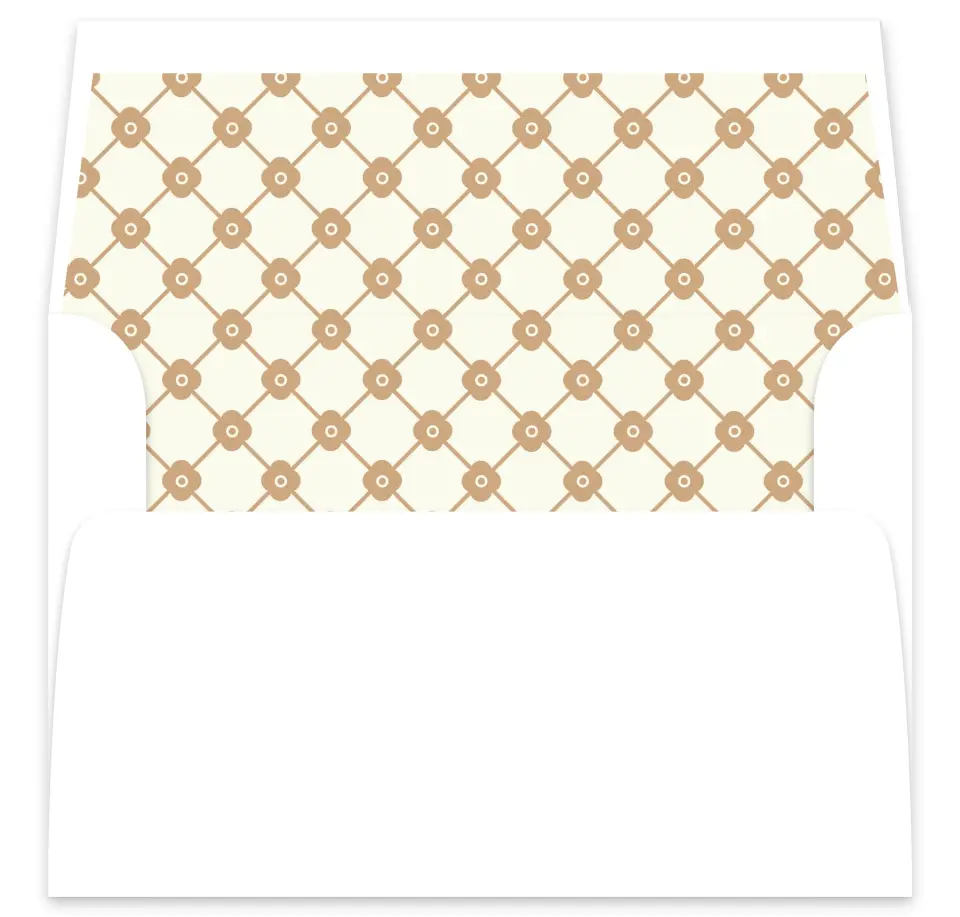 This is a  7⅝" x 7⅞" Envelope Liners (ELA) called Beaded Veil printed in full color