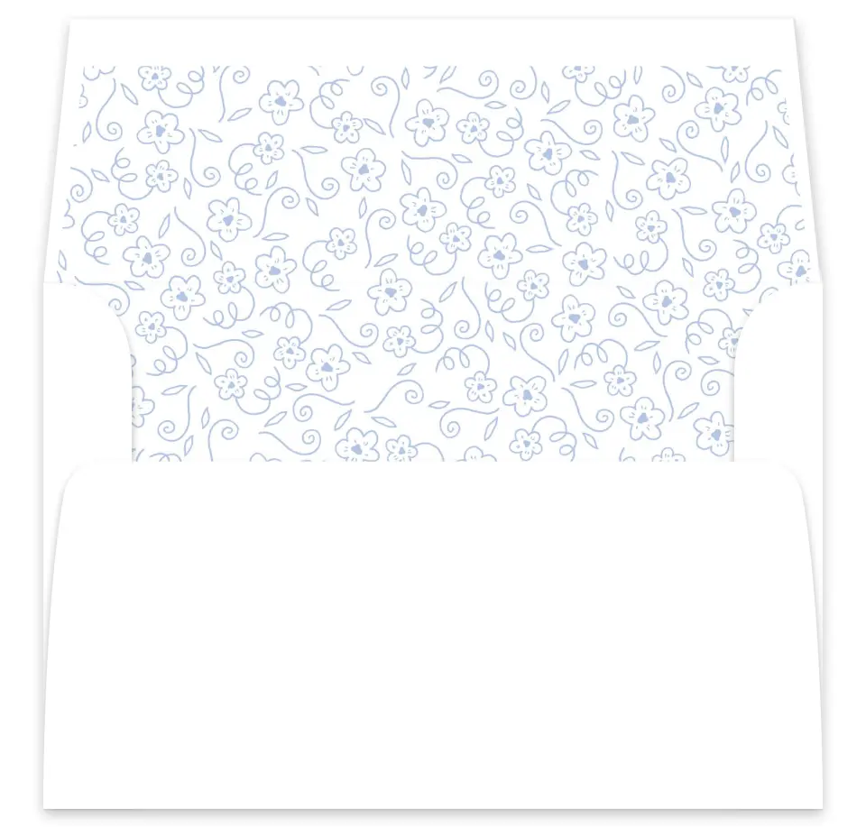 This is a  7⅝" x 7⅞" Envelope Liners (ELA) called Framed in Flowers printed in full color