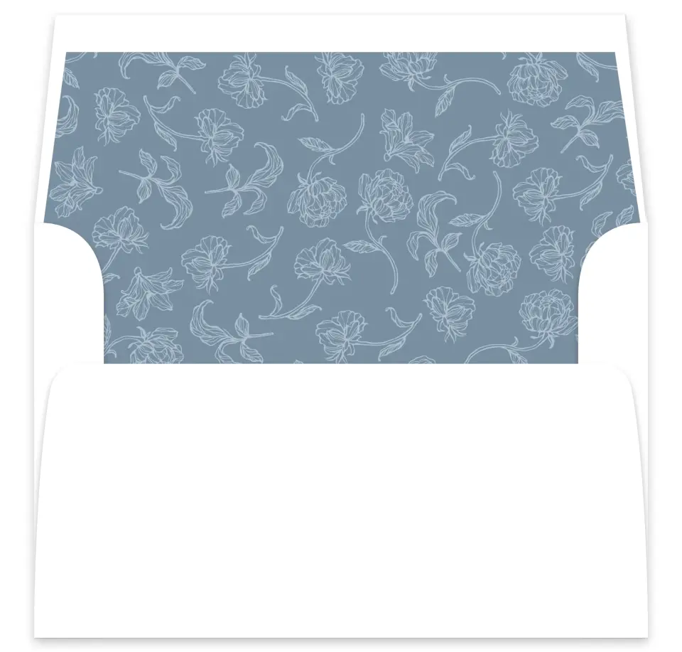 This is a  7⅝" x 7⅞" Envelope Liners (ELA) called Pressed Petals printed in full color